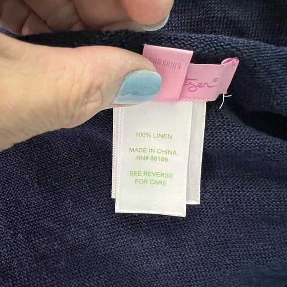 Lilly Pulitzer Open Front  / Side Button Sweater - Picture 4 of 7